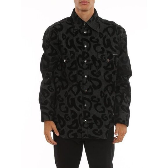 Authentic Dolce & Gabbana Top Chemise Button Up Dress Shirt Jacket Denim Men's - Picture 2 of 12